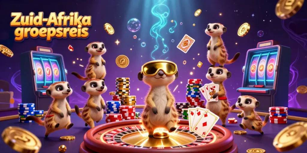 Beleef een spannende Zuid-Afrika groepsreis met een actieve groep in een dynamische casino setting.