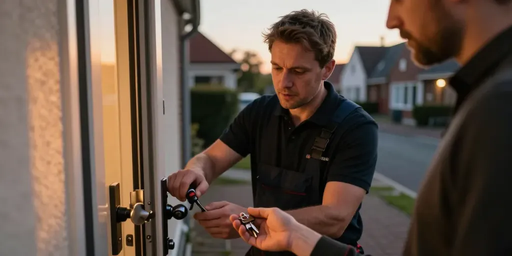 Buitengesloten Arnhem: Een slotenmaker helpt een klant die buitengesloten is.
